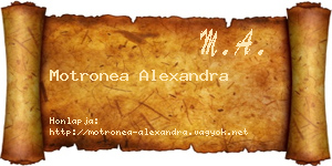 Motronea Alexandra névjegykártya